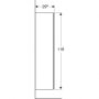 Geberit Smyle Square középmagas szekrény 118x36 cm, egy ajtóval, magasfényű homokszürke 500.361.JL.1 (500361JL1)