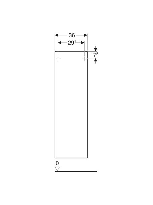 Geberit Smyle Square középmagas szekrény 118x36 cm, egy ajtóval, hikoridió 500.361.JR.1 (500361JR1)