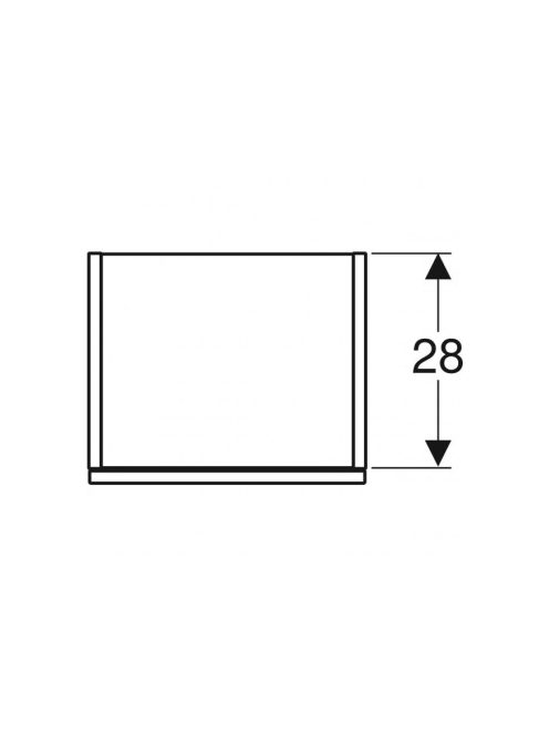 Geberit Smyle Square középmagas szekrény 118x36 cm, egy ajtóval, hikoridió 500.361.JR.1 (500361JR1)