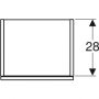 Geberit Smyle Square középmagas szekrény 118x36 cm, egy ajtóval, hikoridió 500.361.JR.1 (500361JR1)