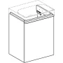 Geberit Smyle Square alsó szekrény kézmosóhoz ajtóval 49,2x40,6 cm, magasfényű fehér 500.363.00.1
