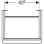 Geberit Smyle Square alsó szekrény kézmosóhoz ajtóval 49,2x40,6 cm, magasfényű fehér 500.364.00.1