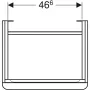 Geberit Smyle Square alsó szekrény kézmosóhoz ajtóval 53,6x43,3 cm, magasfényű fehér 500.366.00.1