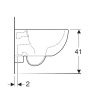 Geberit Selnova Compact fali WC mélyöblítésű, rövidített kivitel, Rimfree 500.377.01.2 (500.377.01.2)