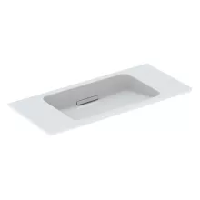   Geberit One rövidített kivitelű mosdó 90x40 cm csaplyuk és túlfolyó nélkül, fehér/fényes króm 500.390.01.1