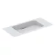 Geberit One rövidített kivitelű mosdó 90x40 cm csaplyuk és túlfolyó nélkül, fehér/fényes króm 500.390.01.1