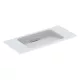 Geberit One rövidített kivitelű mosdó 90x40 cm csaplyuk és túlfolyó nélkül, fehér/szálcsiszolt 500.390.01.2