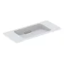 Geberit One rövidített kivitelű mosdó 90x40 cm csaplyuk és túlfolyó nélkül, fehér/szálcsiszolt 500.390.01.2