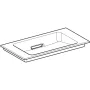 Geberit One rövidített kivitelű mosdó 75x40 cm csaplyuk nélkül, KeraTect, fehér/fényes króm 500.391.01.1