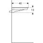 Geberit One rövidített kivitelű mosdó 75x40 cm csaplyuk nélkül, KeraTect, fehér/fényes króm 500.391.01.1