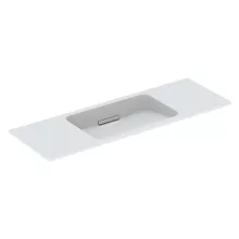   Geberit One rövidített kivitelű mosdó 120x40 cm csaplyuk és túlfolyó nélkül, KeraTect, fehér 500.392.01.1