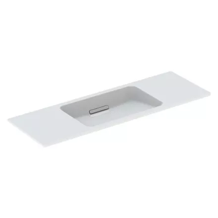 Geberit One rövidített kivitelű mosdó 120x40 cm csaplyuk és túlfolyó nélkül, KeraTect, fehér 500.392.01.1