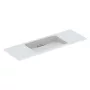 Geberit One rövidített kivitelű mosdó 120x40 cm csaplyuk és túlfolyó nélkül, KeraTect, fehér 500.392.01.1