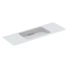   Geberit One rövidített kivitelű mosdó 120x40 cm csaplyuk és túlfolyó nélkül, fehér/szálcsiszolt 500.392.01.2
