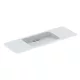 Geberit One rövidített kivitelű mosdó 120x40 cm csaplyuk és túlfolyó nélkül, fehér/szálcsiszolt 500.392.01.2