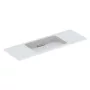 Geberit One rövidített kivitelű mosdó 120x40 cm csaplyuk és túlfolyó nélkül, fehér/szálcsiszolt 500.392.01.2