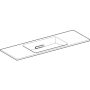Geberit One rövidített kivitelű mosdó 120x40 cm csaplyuk és túlfolyó nélkül, KeraTect, fehér 500.392.01.3