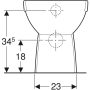 Geberit Selnova mélyöblítésű álló WC csésze 35,5x53 cm, Rimfree, hátsó vagy alsó kifolyással 500.393.01.7