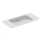 Geberit ONE rövidített kivitelű mosdó hátsó lefolyóval 90x40 cm, csaplyuk nélkül, fehér/króm 500.395.01.1