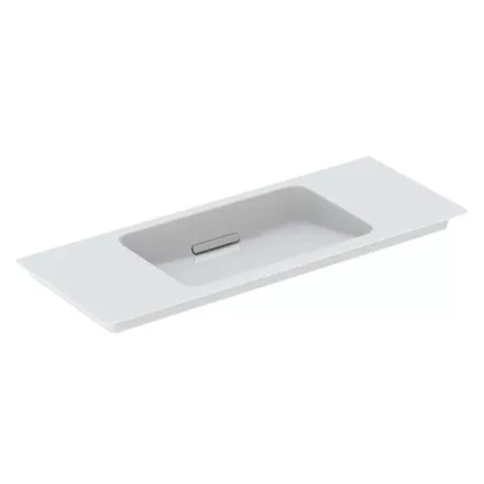 Geberit ONE rövidített kivitelű mosdó hátsó lefolyóval 105x40 cm csaplyuk nélkül, fehér/króm 500.396.01.1