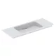 Geberit ONE rövidített kivitelű mosdó hátsó lefolyóval 105x40 cm csaplyuk nélkül, fehér/króm 500.396.01.1