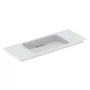 Geberit ONE rövidített kivitelű mosdó hátsó lefolyóval 105x40 cm csaplyuk nélkül, fehér/króm 500.396.01.1