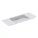 Geberit ONE rövidített kivitelű mosdó 105x40 cm csaplyuk nélkül, fehér/szálcsiszolt króm 500.396.01.2