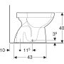 Geberit Selnova mélyöblítésű álló WC csésze 35,5x54 cm, Rimfree 500.399.01.7