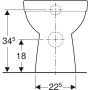 Geberit Selnova mélyöblítésű álló WC csésze 35,5x49 cm hátsó kifolyású, Rimfree 500.480.01.7