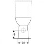Geberit Selnova mélyöblítésű kerámia álló monoblokk WC csésze hátsó kifolyású, Rimfree 500.486.01.7