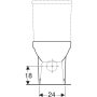 Geberit Selnova álló monoblokk WC 35,5x66 cm mélyöblítésű, univerzális kifolyású, Rimfree 500.488.01.7