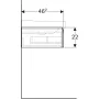 Geberit Xeno² alsó szekrény mosdóhoz 58x46,2 cm, egy fiókkal, magasfényű fehér 500.505.01.1