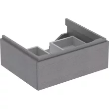   Geberit Xeno² alsó szekrény mosdóhoz 58x46,2 cm, egy fiókkal, faerezetes szürke 500.505.43.1
