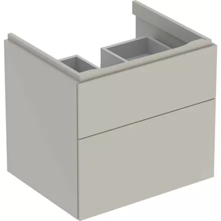 Geberit Xeno² alsó szekrény mosdóhoz 58x46,2 cm, két fiókkal, matt greige 500.506.00.1