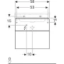 Geberit Xeno² alsó szekrény mosdóhoz 58x46,2 cm, két fiókkal, magasfényű fehér 500.506.01.1
