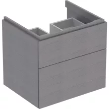   Geberit Xeno² alsó szekrény mosdóhoz 58x46,2 cm, két fiókkal, faerezetes szürke 500.506.43.1