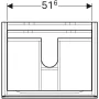 Geberit Xeno² alsó szekrény mosdóhoz 58x46,2 cm, két fiókkal, faerezetes szürke 500.506.43.1