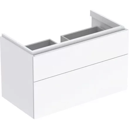 Geberit Xeno² alsó szekrény mosdóhoz 88x46,2 cm, két fiókkal, magasfényű fehér 500.509.01.1