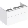 Geberit Xeno² alsó szekrény mosdóhoz 88x46,2 cm, két fiókkal, magasfényű fehér 500.509.01.1