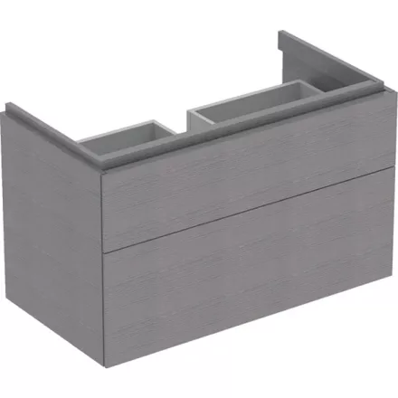 Geberit Xeno² alsó szekrény mosdóhoz 88x46,2 cm, két fiókkal, faerezetes szürke 500.509.43.1