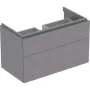 Geberit Xeno² alsó szekrény mosdóhoz 88x46,2 cm, két fiókkal, faerezetes szürke 500.509.43.1