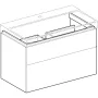 Geberit Xeno² alsó szekrény mosdóhoz 88x46,2 cm, két fiókkal, faerezetes szürke 500.509.43.1