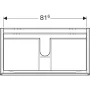 Geberit Xeno² alsó szekrény mosdóhoz 88x46,2 cm, két fiókkal, faerezetes szürke 500.509.43.1