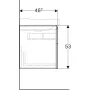 Geberit Xeno² alsó szekrény mosdóhoz 88x46,2 cm, két fiókkal, faerezetes szürke 500.509.43.1