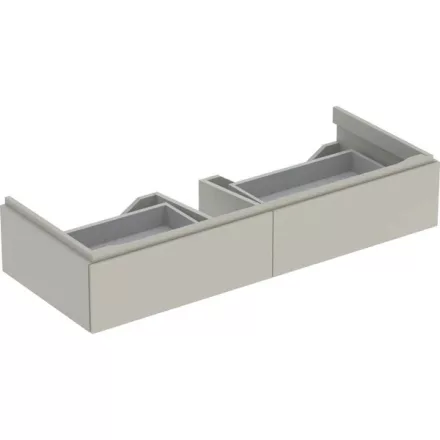Geberit Xeno² alsó szekrény mosdóhoz 117,4x46,2 cm, két fiókkal, matt greige 500.517.00.1