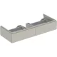 Geberit Xeno² alsó szekrény mosdóhoz 117,4x46,2 cm, két fiókkal, matt greige 500.517.00.1