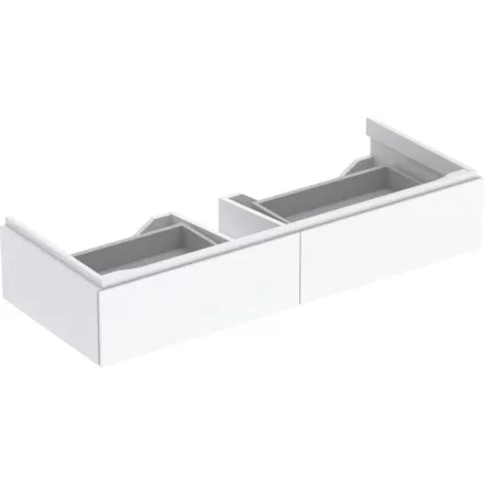 Geberit Xeno² alsó szekrény mosdóhoz 117,4x46,2 cm, két fiókkal, magasfényű fehér 500.517.01.1