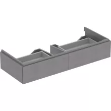   Geberit Xeno² alsó szekrény mosdóhoz 117,4x46,2 cm, két fiókkal, faerezetes szürke 500.517.43.1
