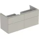 Geberit Xeno² alsó szekrény mosdóhoz 117,4x46,2 cm, négy fiókkal, matt greige 500.518.00.1