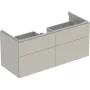 Geberit Xeno² alsó szekrény mosdóhoz 117,4x46,2 cm, négy fiókkal, matt greige 500.518.00.1